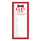 Word Scramble Baby shower spel, Buffalo Reclamekaart (Voorkant)