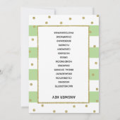 WORD-scramble bridal baby shower game Kaart (Achterkant)