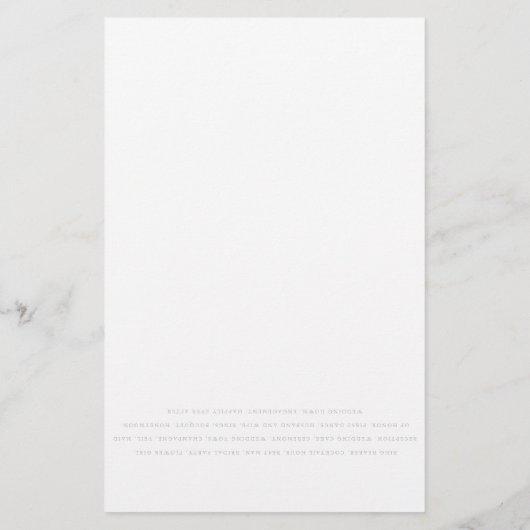 Word Scramble Bridal Edition Paper Game Kaart (Achterkant)