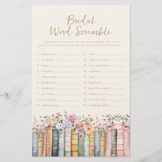 Word Scramble Bruids Spel (Voorkant)