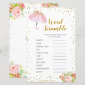 Word Scramble Game April Showers brengen mogelijke (Voorkant / Achterkant)