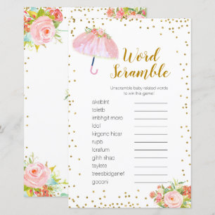 Word Scramble Game April Showers brengen mogelijke