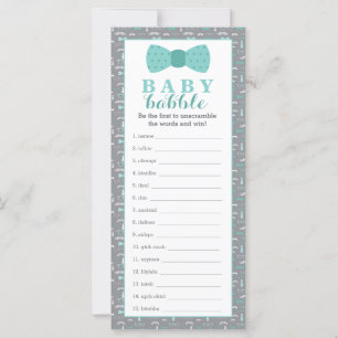 Word Scramble Game, Baby shower, 25-pack