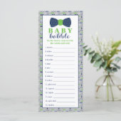 Word Scramble Game, Baby shower Game, Little Man (Staand voorkant)