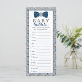 Word Scramble Game, Baby shower Game, Little Man (Staand voorkant)