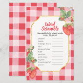 Word Scramble Game Berry Sweet baby shower Sign (Voorkant / Achterkant)