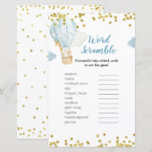 Word Scramble Game Blue Hot Air Ballon Oerwoud (Voorkant / Achterkant)