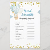 Word Scramble Game Blue Hot Air Ballon Oerwoud (Voorkant)