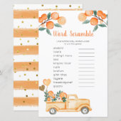 Word Scramble Game Citrus oranje  Truck (Voorkant / Achterkant)