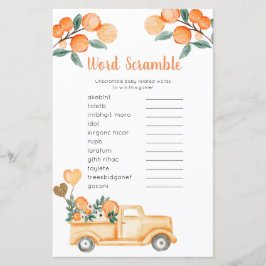 Word Scramble Game Citrus oranje  Truck