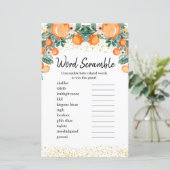 Word Scramble Game Citrus Summer Oranje (Staand voorkant)
