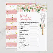 Word Scramble Game Pink Floral Snel gegrift (Voorkant / Achterkant)