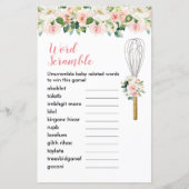 Word Scramble Game Pink Floral Snel gegrift (Voorkant)