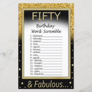 Word Scramble Game van 50 jaar