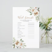 Word Scramble Game Winter White Floral Kerstmis (Staand voorkant)