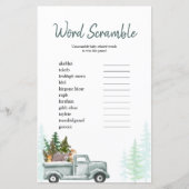 Word Scramble Game Winter Woodland Pine Trees (Voorkant)