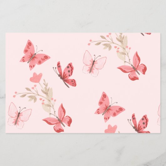 Word Scramble roze vlinders Baby shower spel Flyer (Achterkant)