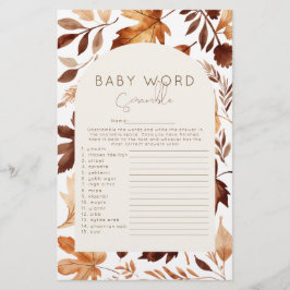 Word Scramble 'Verliefd' Baby Shower Spel