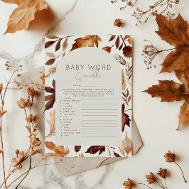 Word Scramble 'Verliefd worden' baby shower spel Poster
