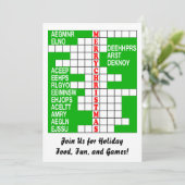 Word Scramble Xmas nodigt uit Kaart (Staand voorkant)