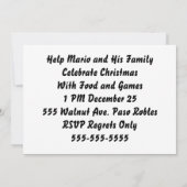 Word Scramble Xmas nodigt uit Kaart (Achterkant)