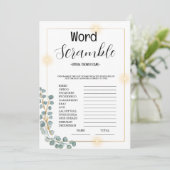 Word Scrumble-Vrijgezellenfeest Kaart (Staand voorkant)