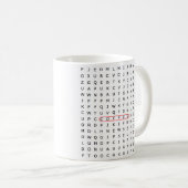 Word Search Coffee Mok (Voorkant rechts)
