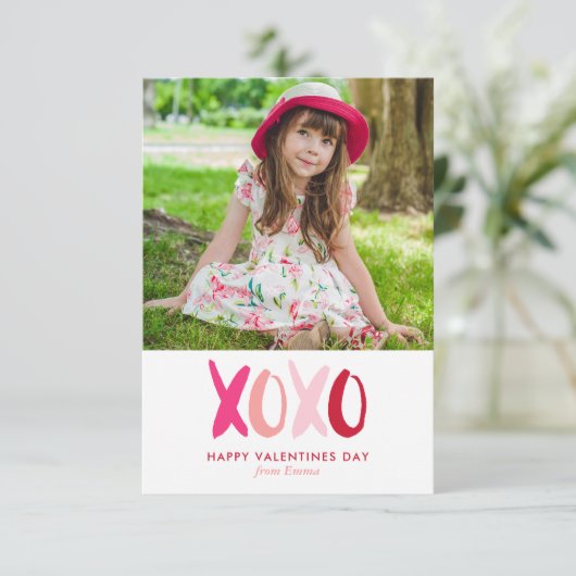 Word Search Game Foto Klaslokaal Valentijnse  Kaart (Staand voorkant)