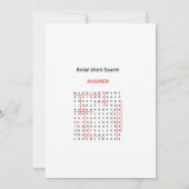 Word Search Garden Vrijgezellenfeest Game 5x7 Kaart (Achterkant)