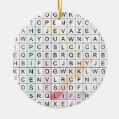 Word Search Keramisch Ornament (Voorkant)