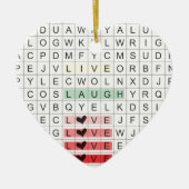 Word Search Love Keramisch Ornament (Voorkant)