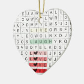 Word Search Love Keramisch Ornament (Links)