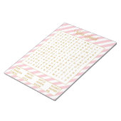 Word Search Pink Baby shower Game 40 vellen Notitieblok (Schuin)