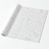 Word Search Puzzel NOEL Cadeaupapier (Uitgerold)