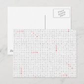 Word Search Puzzle LOVE Grafisch Briefkaart (Voorkant / Achterkant)