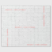 Word Search Puzzle Merry Kerstmis Cadeaupapier (Vlak)