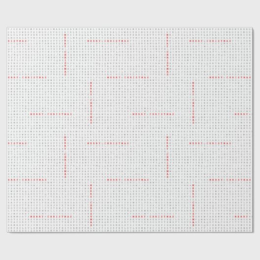 Word Search Puzzle Merry Kerstmis Cadeaupapier (Vlak)