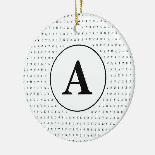 Word Search Puzzle Monogram Keramisch Ornament (Links)