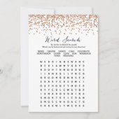 Word Search Roos Gold Vrijgezellenfeest Game 5x7 Kaart (Voorkant)