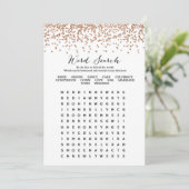 Word Search Roos Gold Vrijgezellenfeest Game 5x7 Kaart (Staand voorkant)