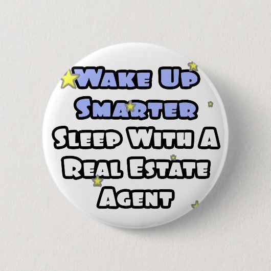 Word slimmer...Slaap met een makelaar Ronde Button 5,7 Cm (Voorkant)