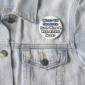 Word slimmer...Slaap met een makelaar Ronde Button 5,7 Cm (In situ)