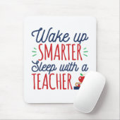 Word slimmer Smarter Slaap met een leraar Muismat (Met muis)