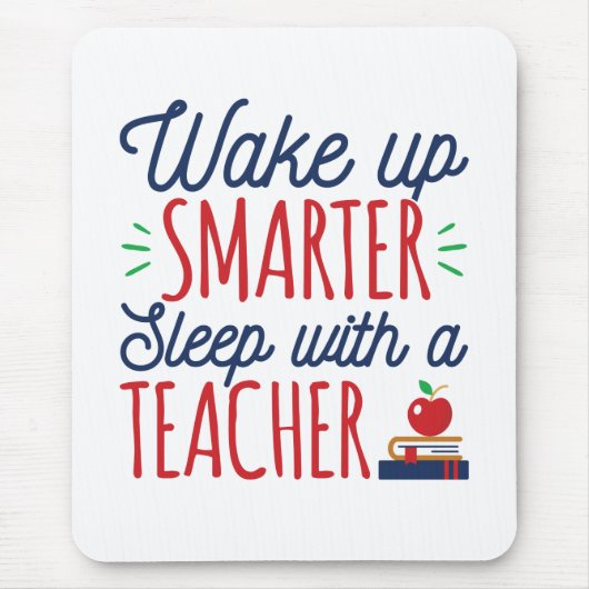 Word slimmer Smarter Slaap met een leraar Muismat (Voorkant)