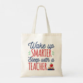 Word slimmer Smarter Slaap met een leraar Tote Bag (Achterkant)