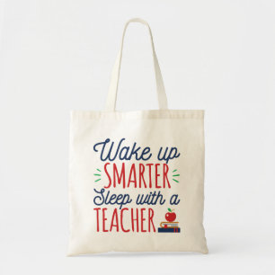 Word slimmer Smarter Slaap met een leraar Tote Bag