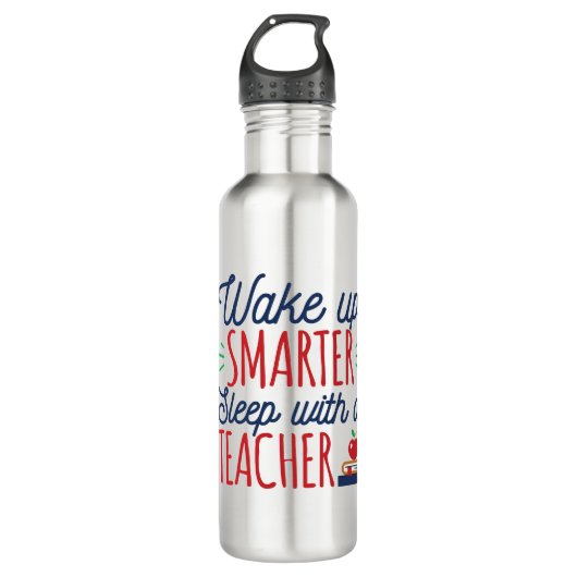 Word slimmer Smarter Slaap met een leraar Waterfles (Voorkant)