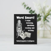 Word Smart - leeg Briefkaart (Staand voorkant)
