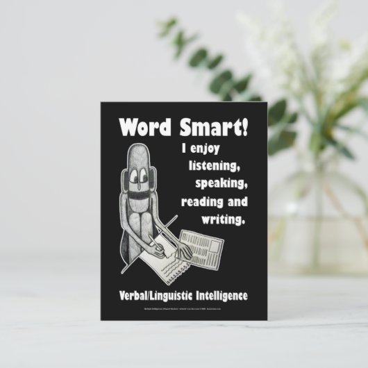 Word Smart - leeg Briefkaart (Staand voorkant)