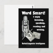 Word Smart - leeg Briefkaart (Voorkant / Achterkant)